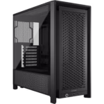 Gabinete Corsair 4000D Frame, Mid Tower Vid.Templ. USB-C 2*USB3.2 ATX Negro